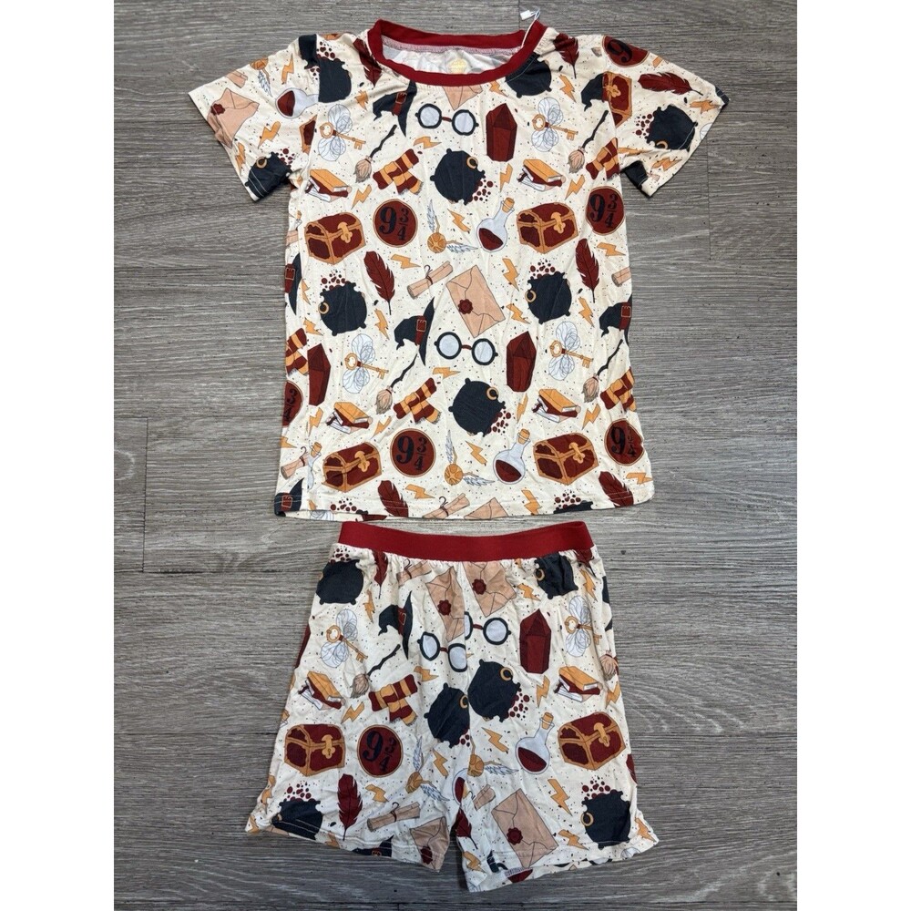 Harry Potter Pajamas Gryffindor Hogwarts Unisex Bamboo Pajamas Set Size 8T
